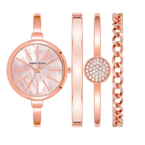 Stacking watch and bangle set - rose gold - Picture 1 of 7